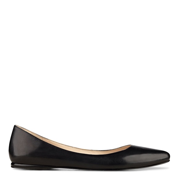 Nine West Shoes - Nine West Speakup Black Leather Flats-Current Seas